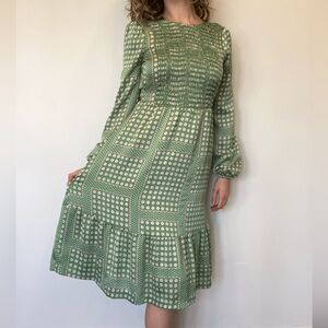 Noni Green Long Sleeve Dress made in Canada in size Extra-Small